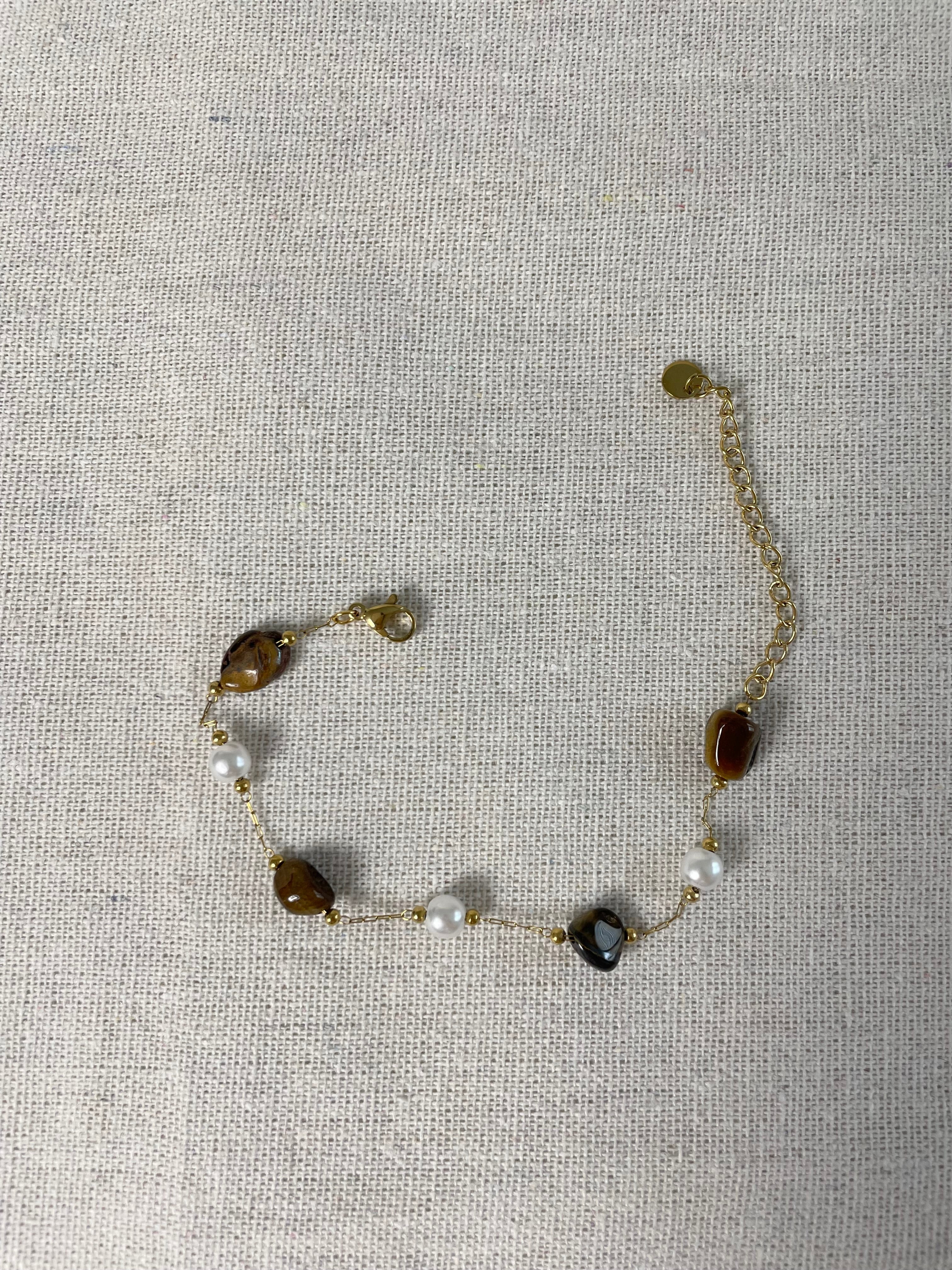 Bracelet Hestia - Oeil de Tigre  | Maison Adèle