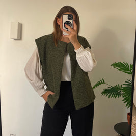 Gilet Mathilde - Kaki | Maison Adèle