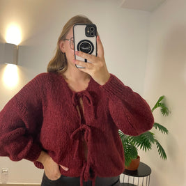 Gilet à Nouer Nina Bordeaux - Style Élégant & Polyvalent | Maison Adèle