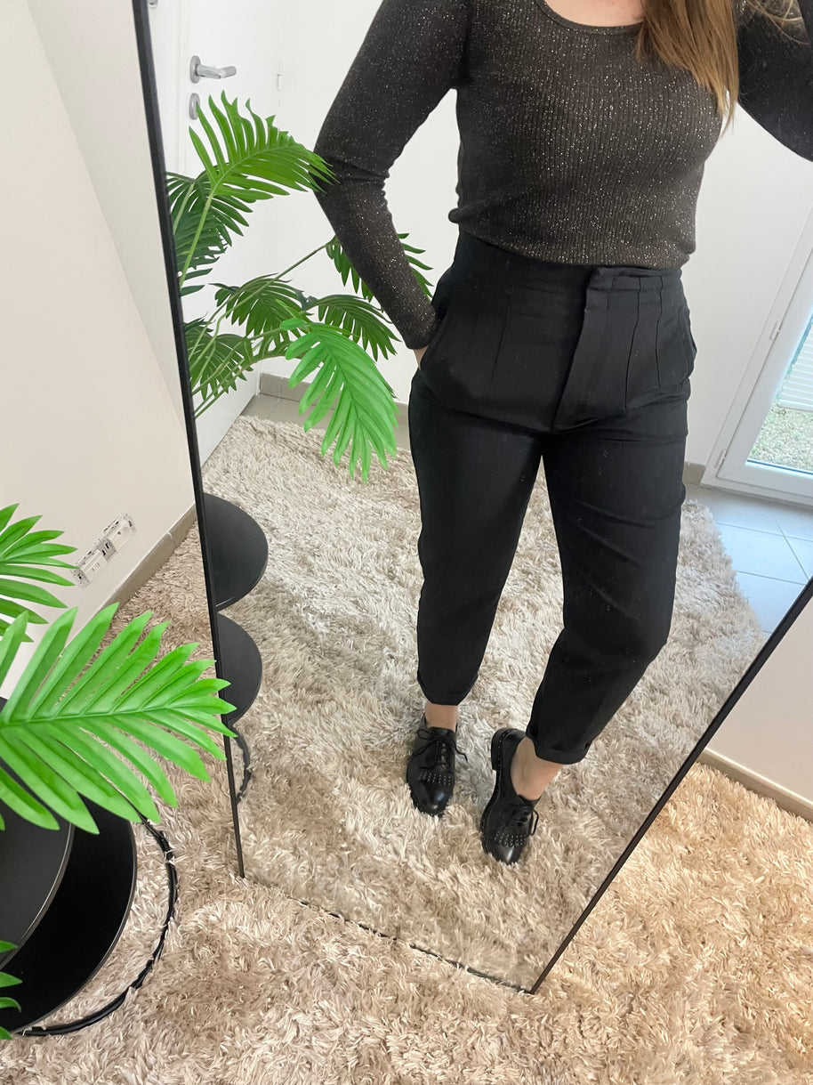 Top pull Ondine - scintillant col carré | Maison Adèle