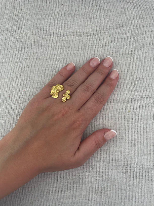 Bague Mariette Motif Fleur Acier Inoxydable - Romantique | Maison Adèle