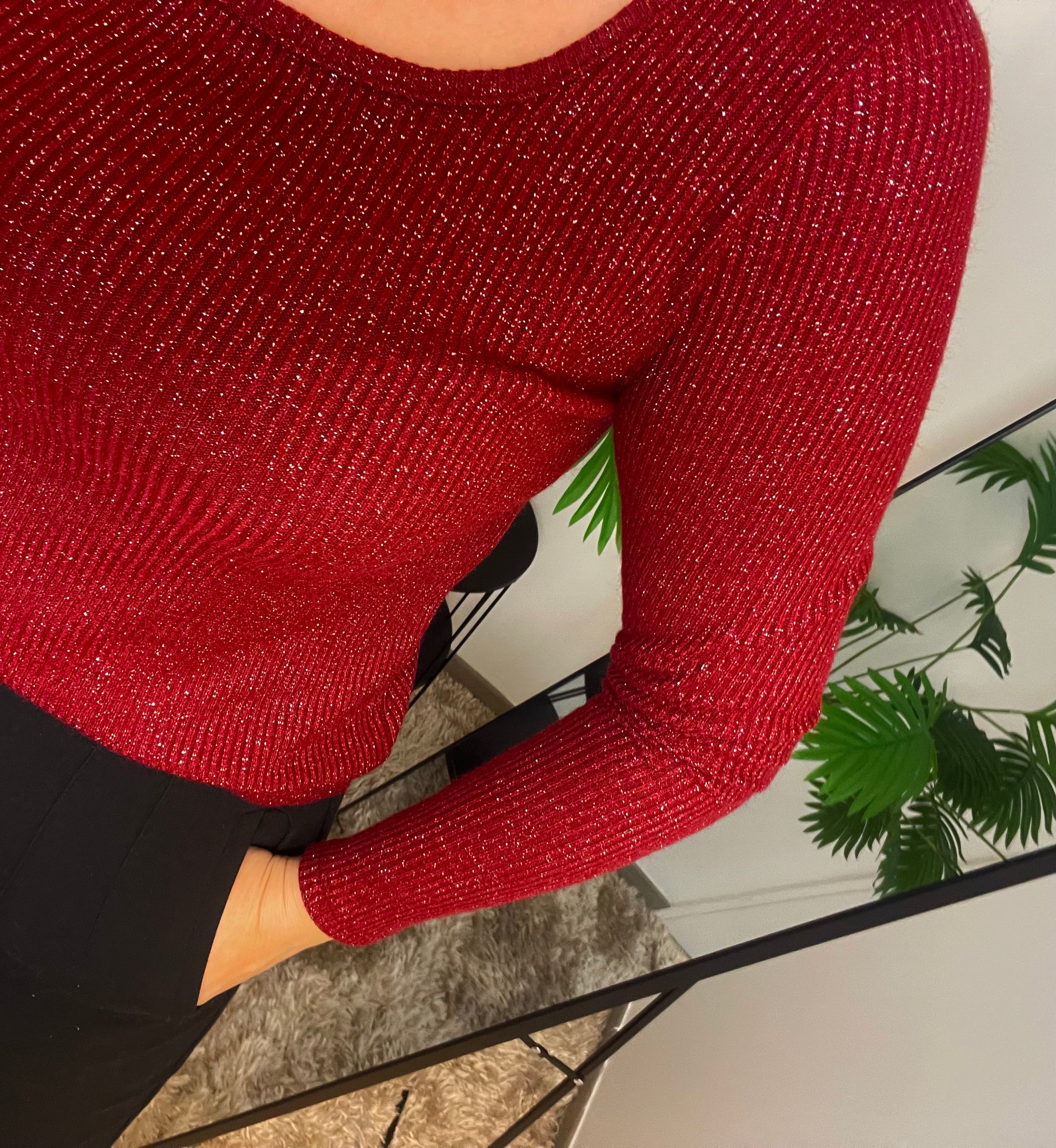 Top pull Ondine - scintillant col carré | Maison Adèle