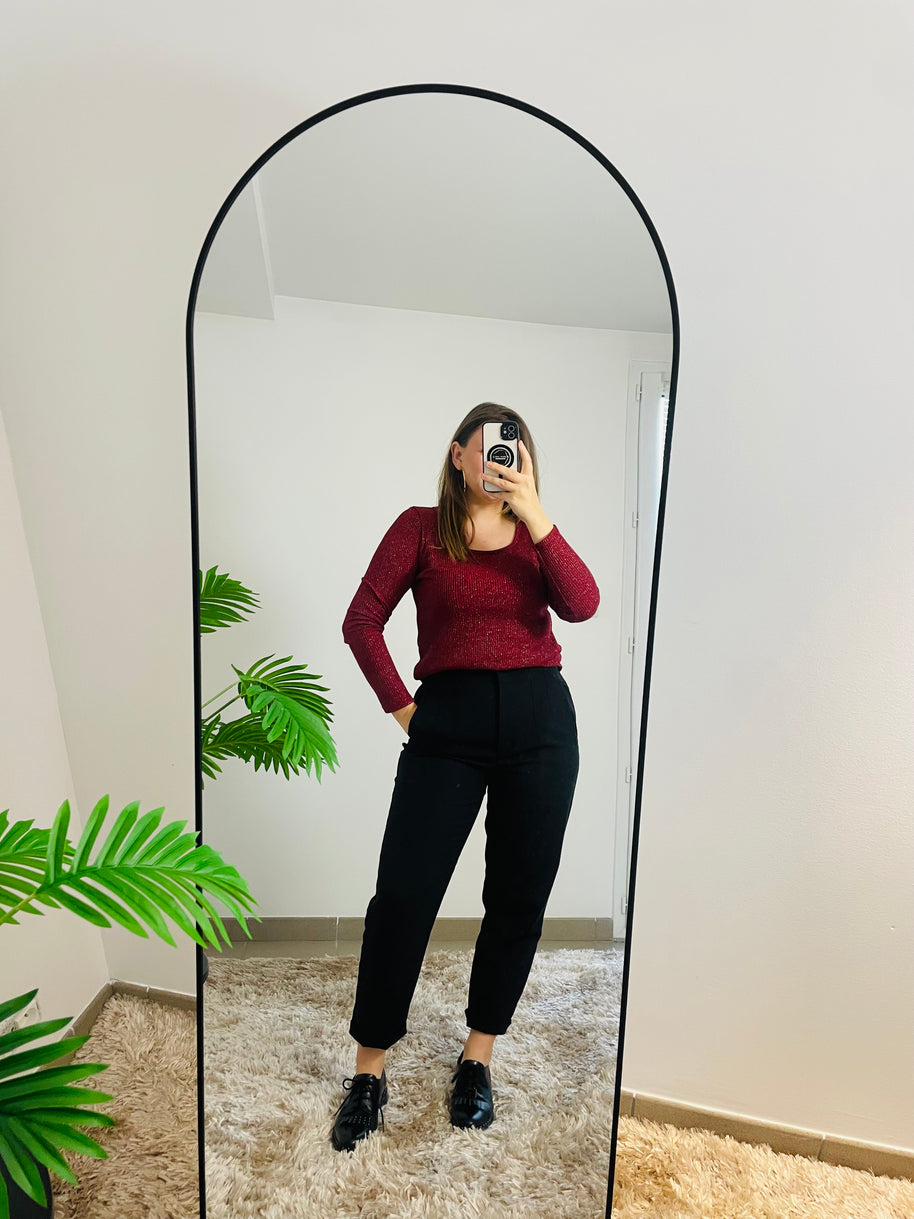 Top pull Ondine - scintillant col carré | Maison Adèle