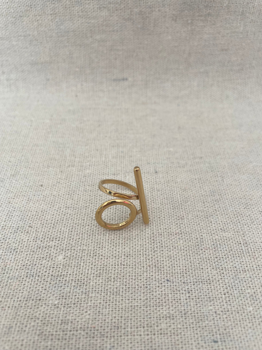 Bague Taïs Acier Inoxydable Ajustable - Bijou Moderne | Maison Adèle