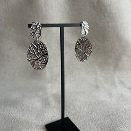 Boucles Pauline Acier Inoxydable - Eclat texturé | Maison Adèle