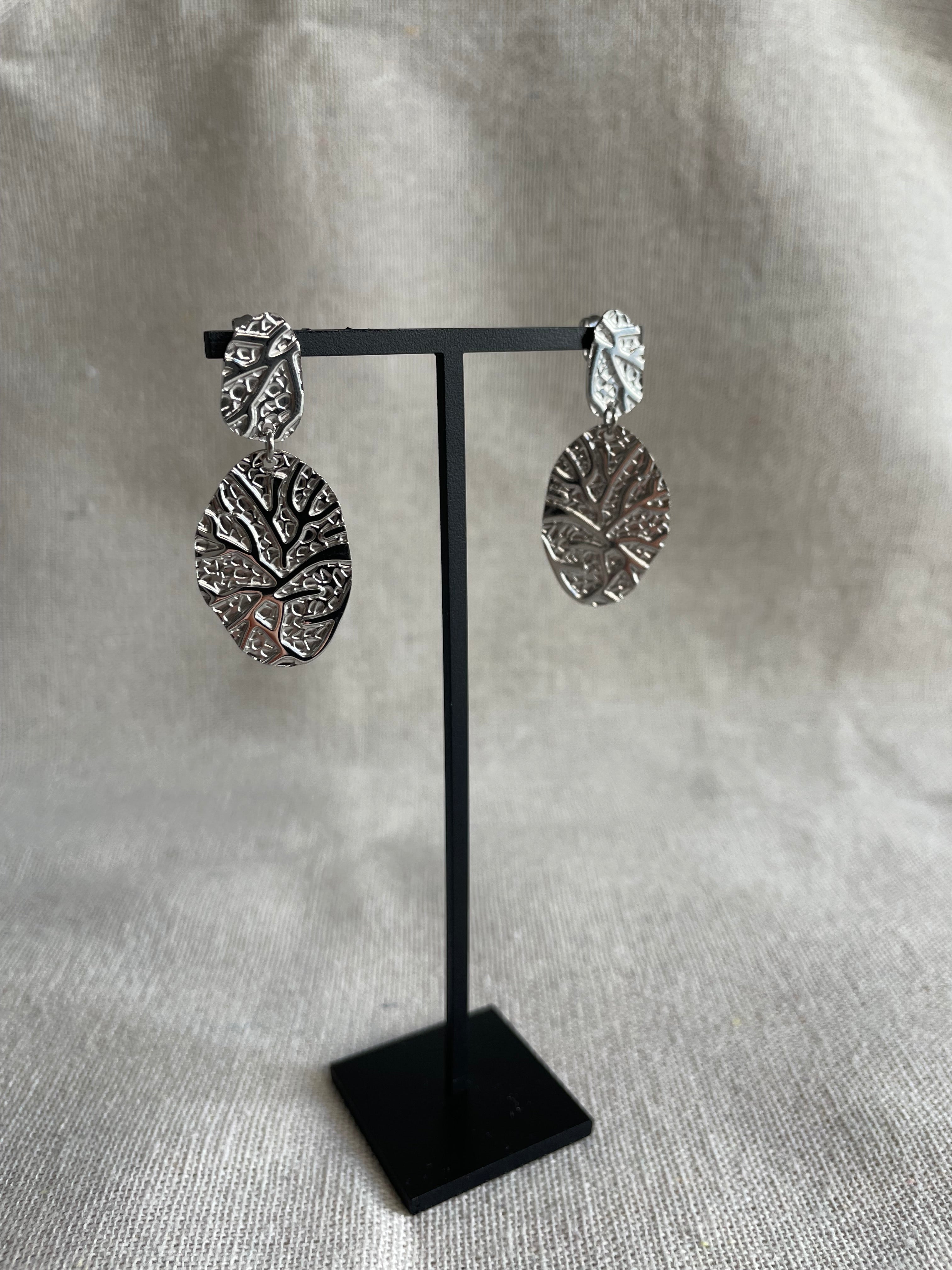 Boucles Pauline Acier Inoxydable - Eclat texturé | Maison Adèle