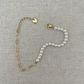 Bracelet Ombeline - Acier inoxydable et Perles nacrées