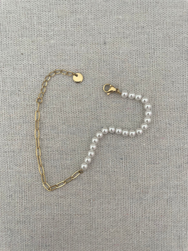 Bracelet Ombeline - Acier inoxydable et Perles nacrées