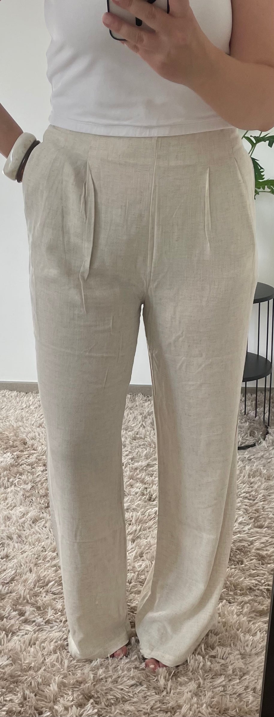 Pantalon Lina Beige - Style Intemporel & Élégant | Maison Adèle