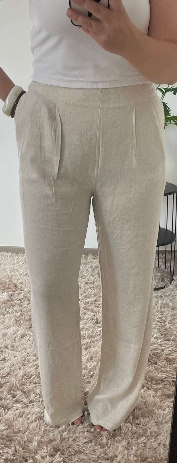 Pantalon Lina Beige - Style Intemporel & Élégant | Maison Adèle