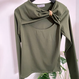 Top manches longues Alix - Détail doré | Maison Adèle