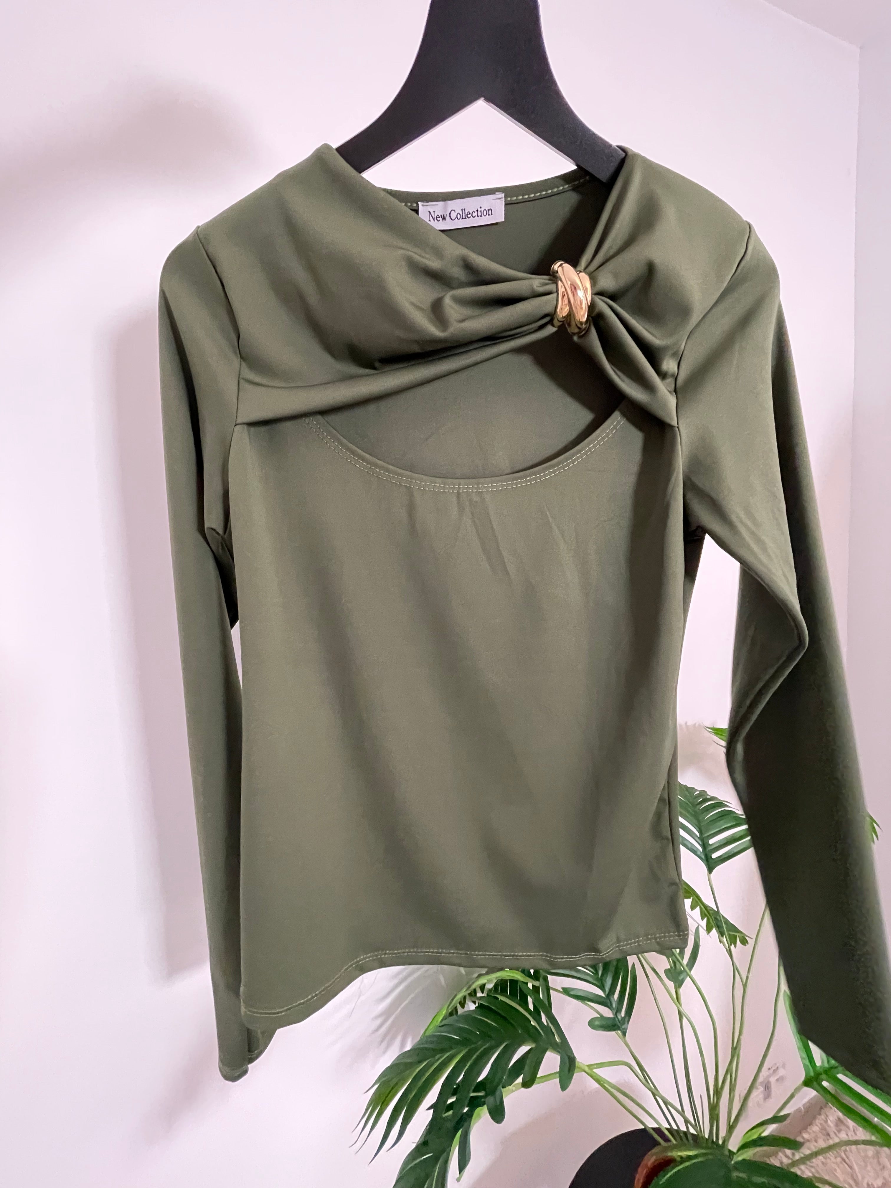 Top manches longues Alix - Détail doré | Maison Adèle