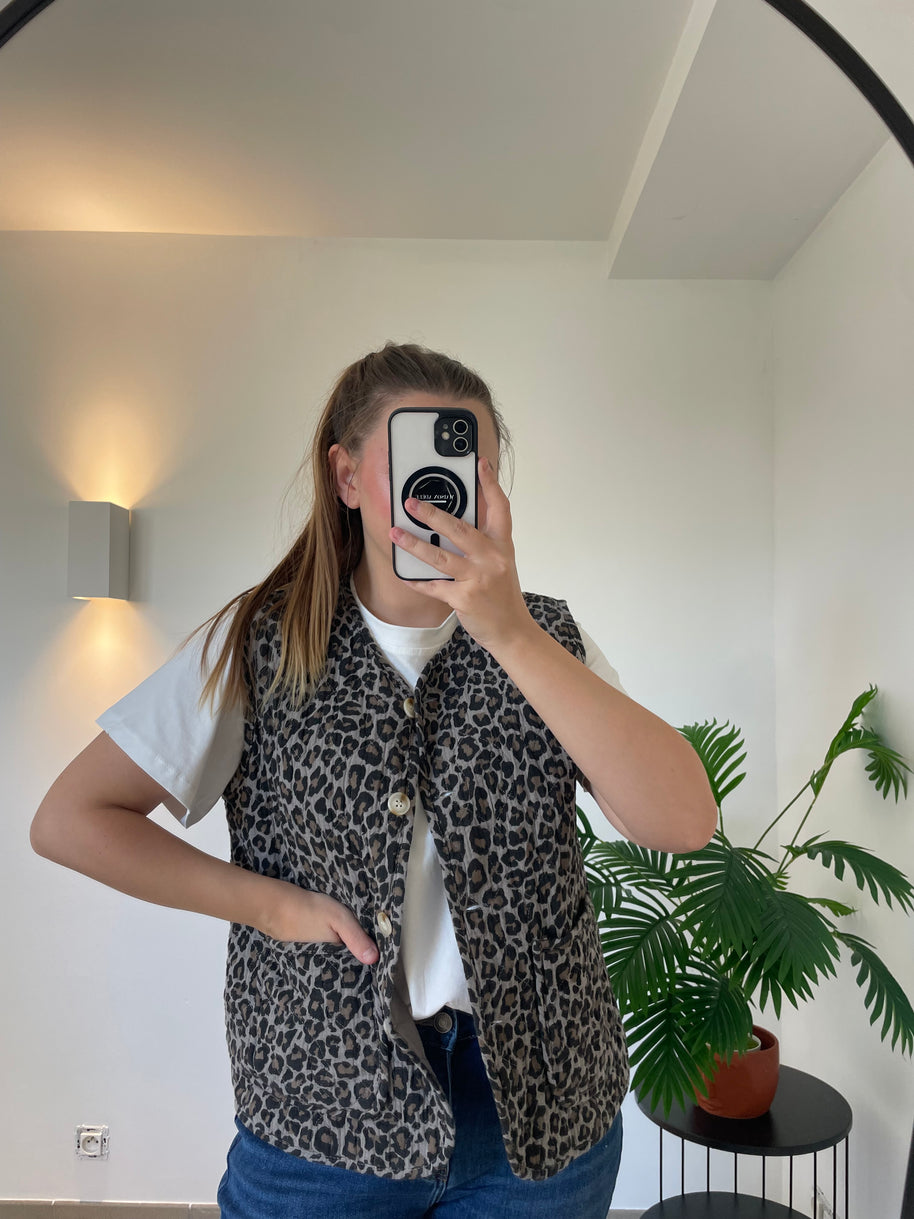 Gilet Léo Motif Léopard - Style Sauvage & Tendance | Maison Adèle