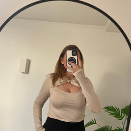 Top manches longues Alix - Détail doré | Maison Adèle