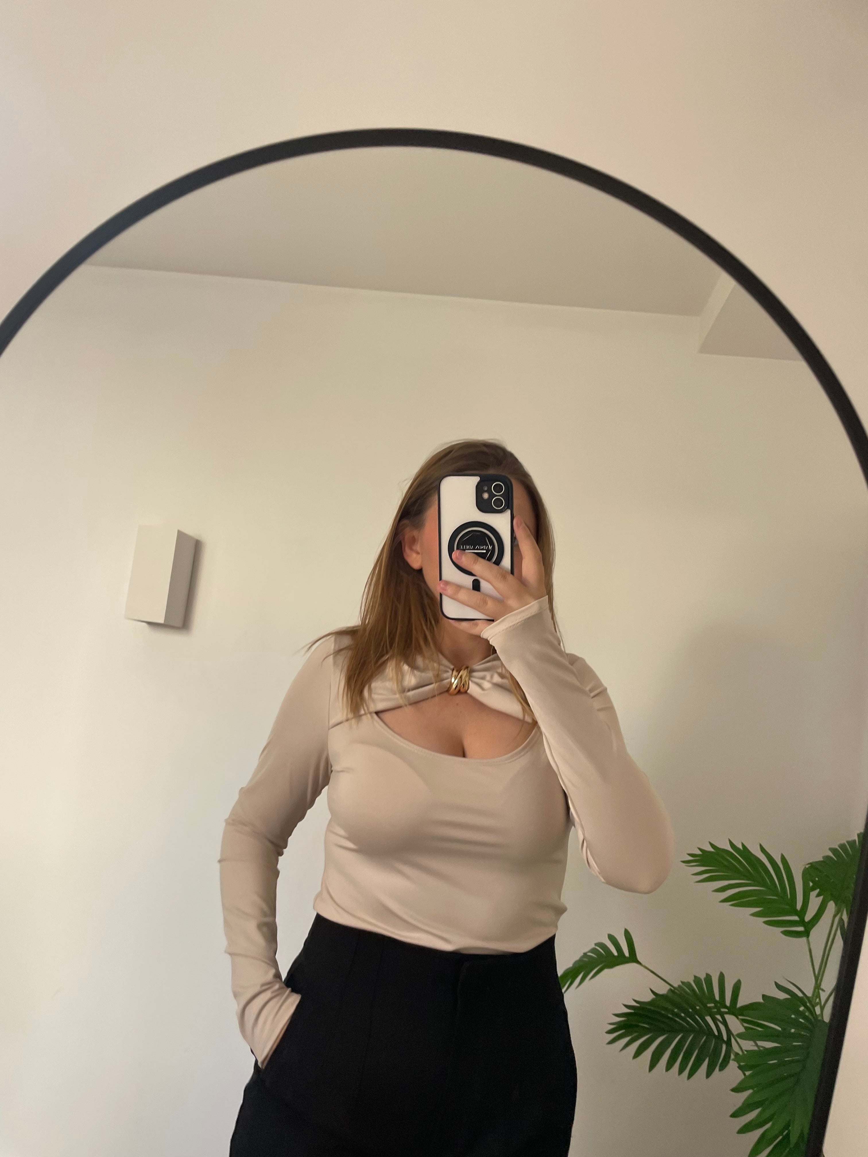 Top manches longues Alix - Détail doré | Maison Adèle