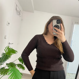 Top pull Dalia - col vague | Maison Adèle