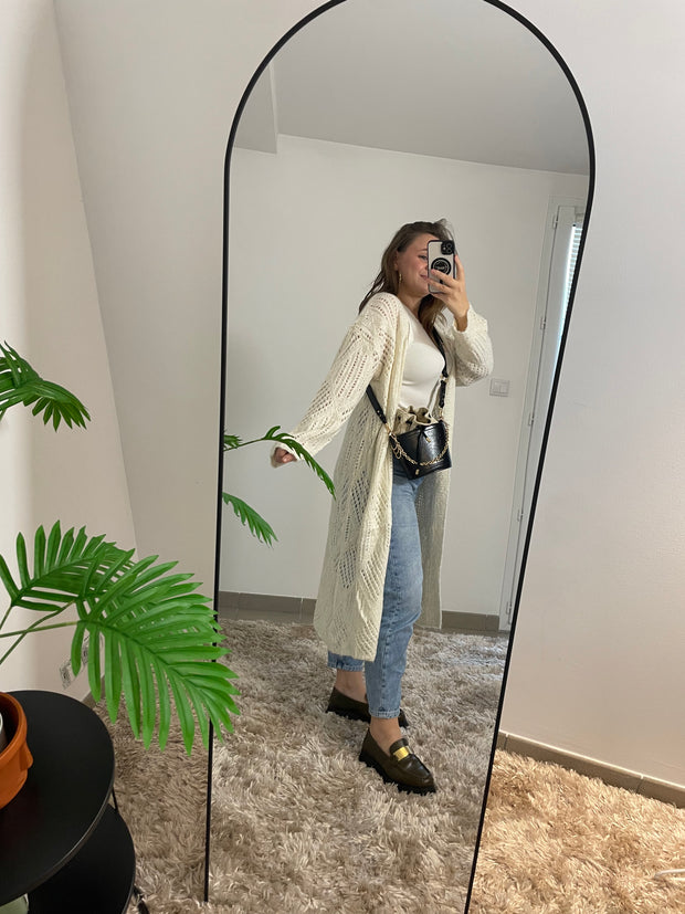 Gilet Célia - Maille ajourée pailletée | Maison Adèle