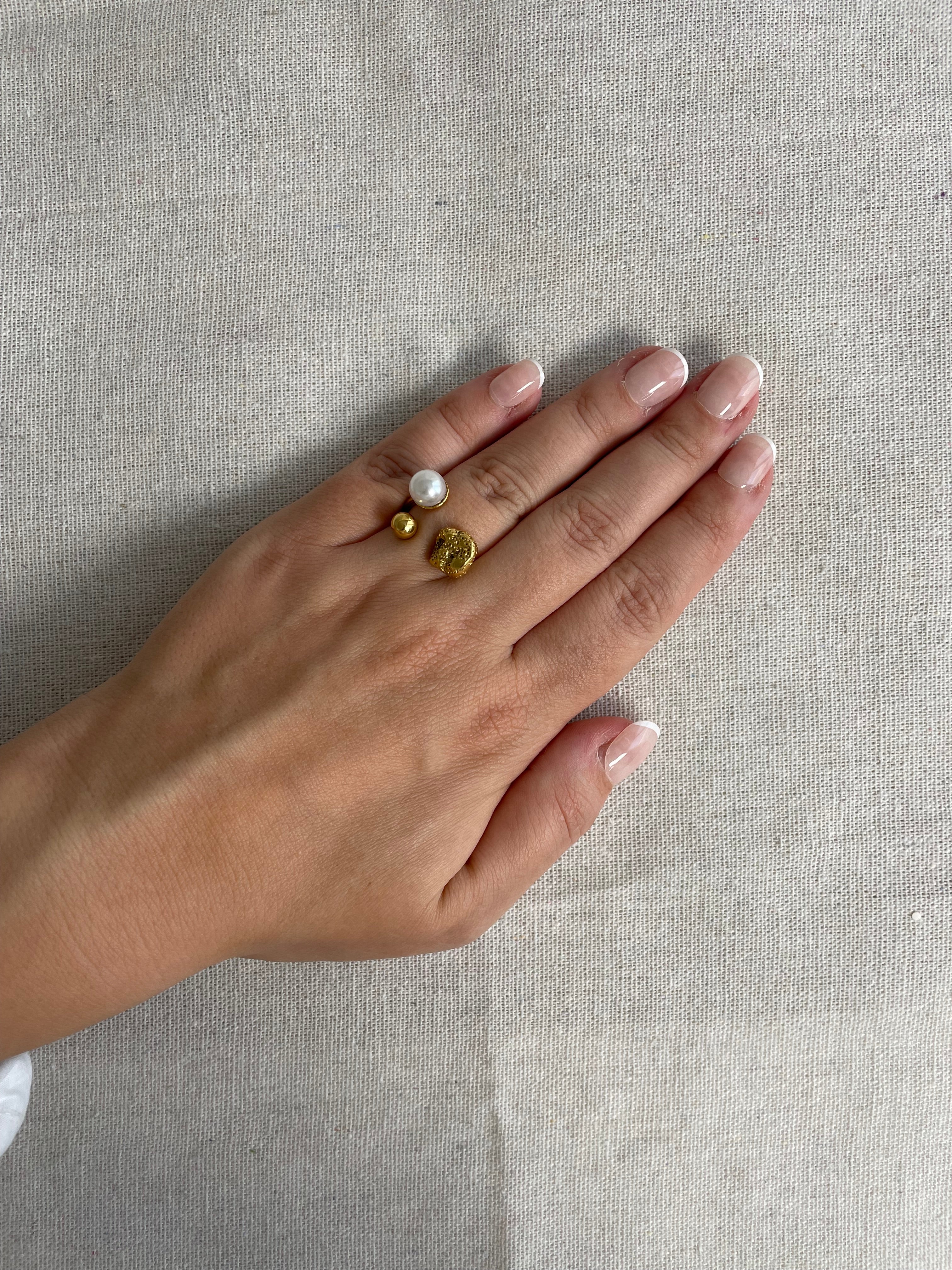 Bague Elisa Acier Inoxydable - Harmonie dorée | Maison Adèle