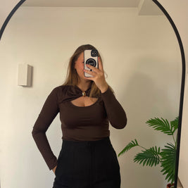 Top manches longues Alix - Détail doré | Maison Adèle