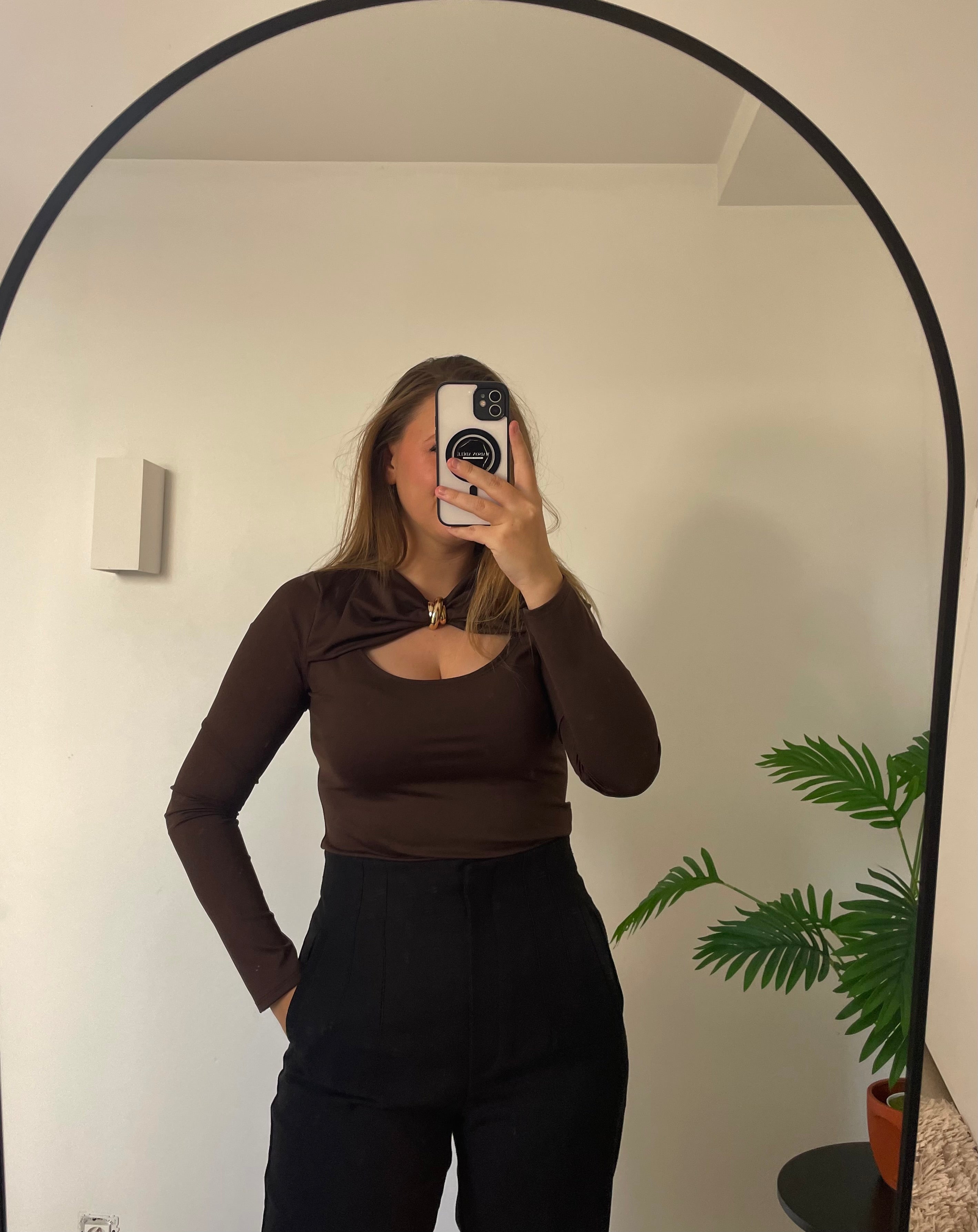 Top manches longues Alix - Détail doré | Maison Adèle