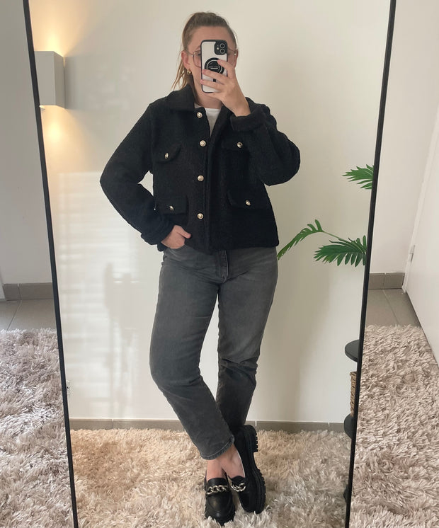 Veste bouclée Myla - Eclat doré | Maison Adèle