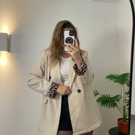 Blazer Maud Beige Léopard | Maison Adèle
