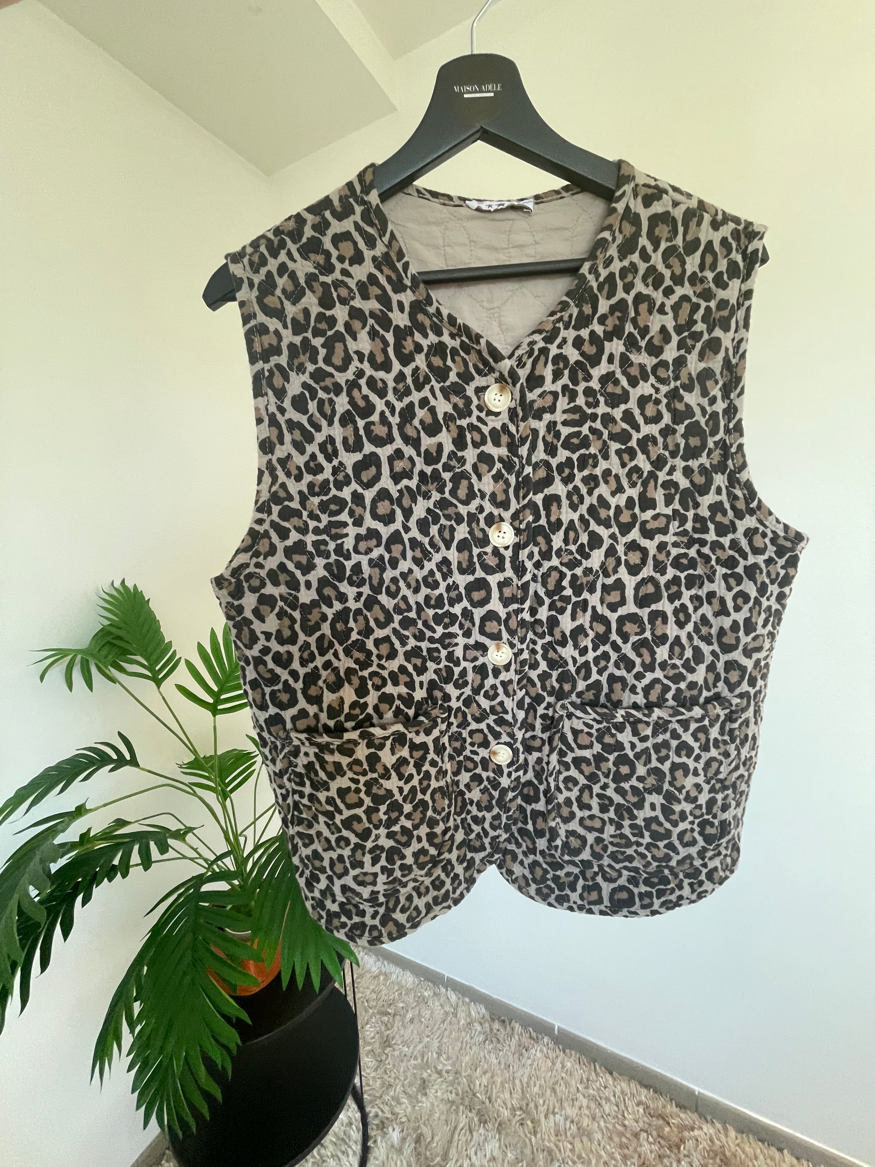 Gilet Léo Motif Léopard - Style Sauvage & Tendance | Maison Adèle