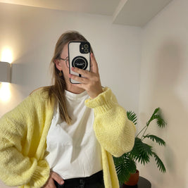 Gilet Maille Sarah Jaune - Douceur & Confort | Maison Adèle