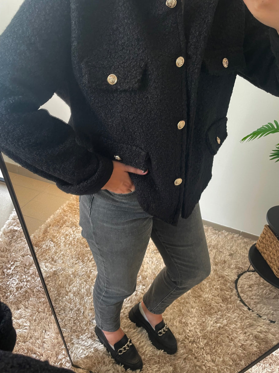 Veste bouclée Myla - Eclat doré | Maison Adèle