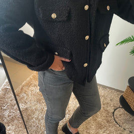 Veste bouclée Myla - Eclat doré | Maison Adèle