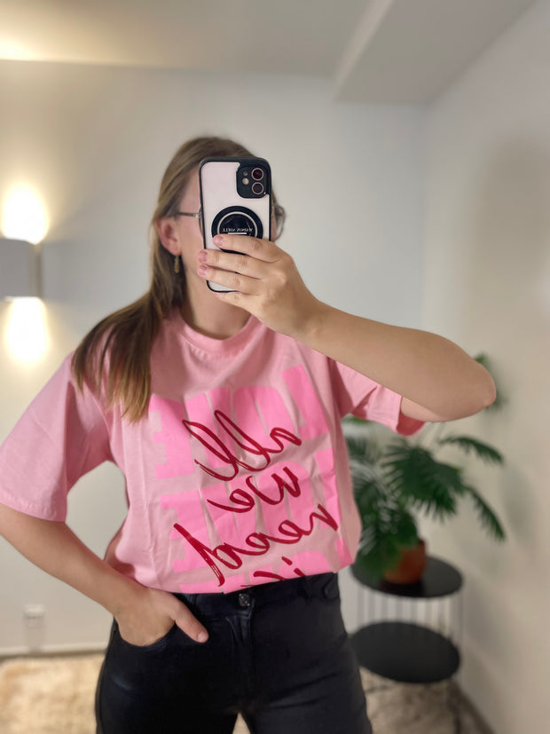 T-shirt Rose All We Need Is Love - Message Positif | Maison Adèle