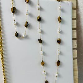 Collier Niya - Oeil de Tigre  | Maison Adèle