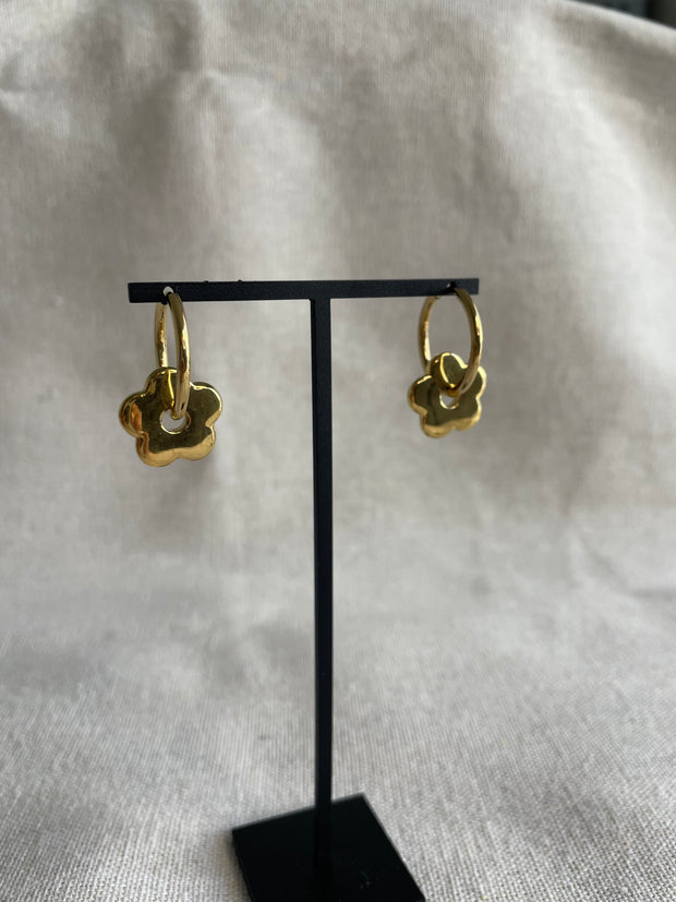 Boucles Louna Acier Inoxydable - Minimalisme fleuri | Maison Adèle