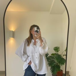 Blouse Clémence Blanc - Élégance Intemporelle | Maison Adèle