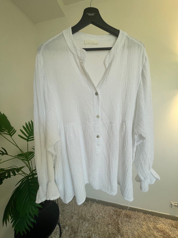 Blouse Clémence Blanc - Élégance Intemporelle | Maison Adèle