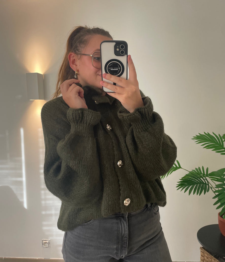 Gilet col montant Camille - Douceur structurée | Maison Adèle