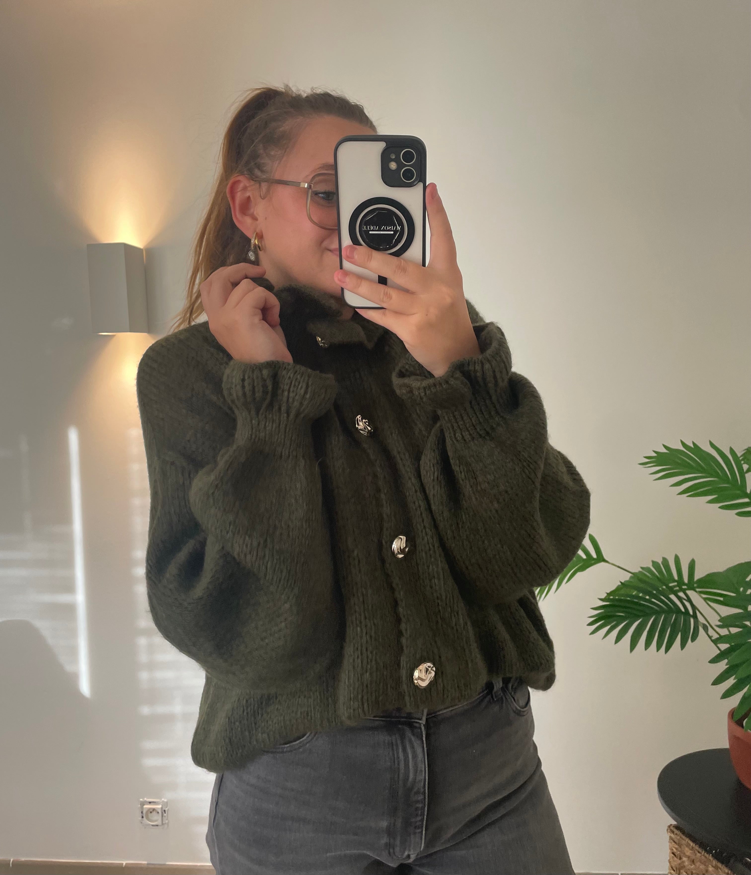 Gilet col montant Camille - Douceur structurée | Maison Adèle