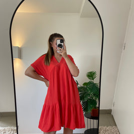 Robe Raphaëlle Corail - Couleur Éclatante & Féminine | Maison Adèle