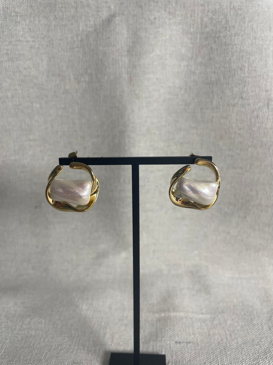 Boucles d'Oreilles Louise Acier Inoxydable - Élégance Discrète | Maison Adèle