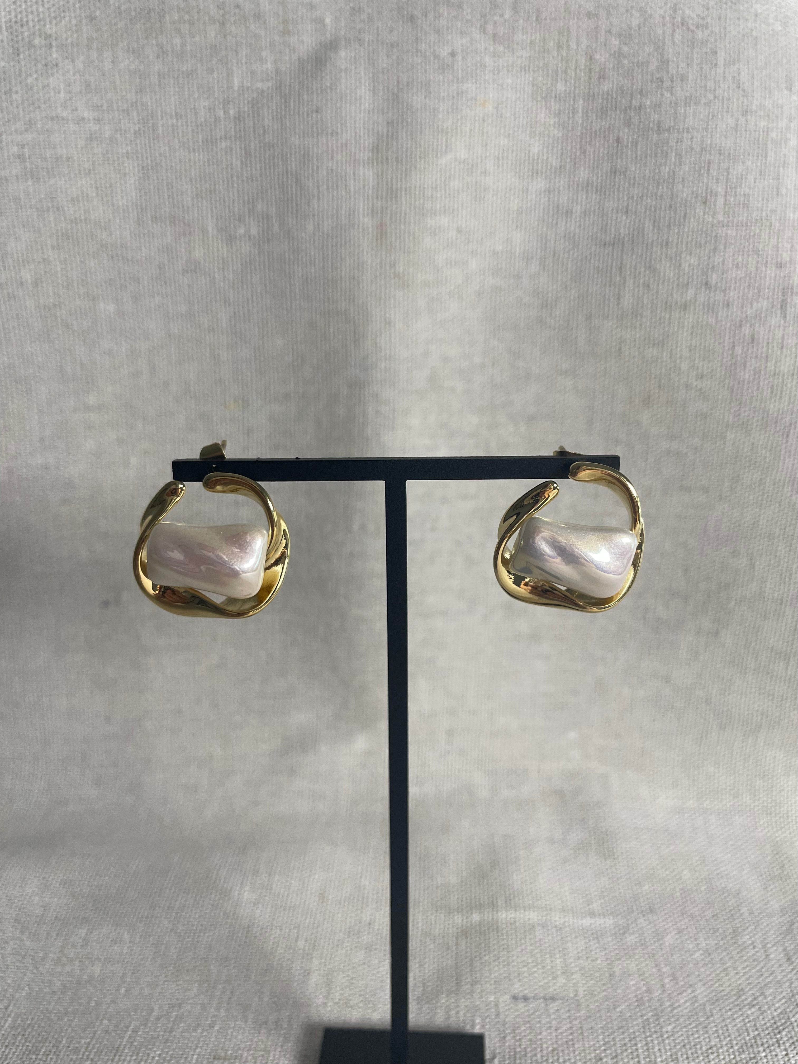 Boucles d'Oreilles Louise Acier Inoxydable - Élégance Discrète | Maison Adèle