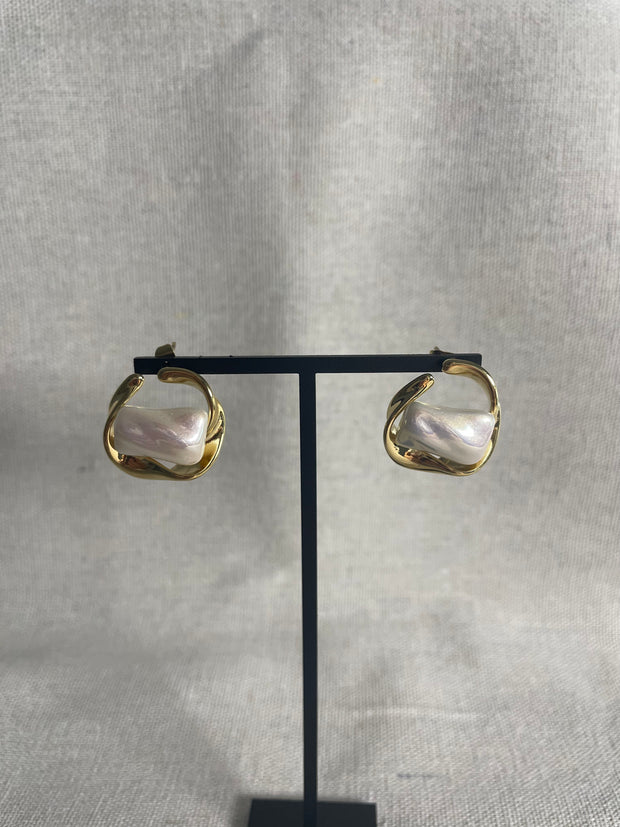 Boucles d'Oreilles Louise Acier Inoxydable - Élégance Discrète | Maison Adèle