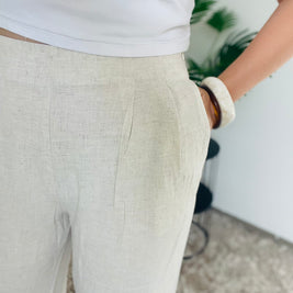 Pantalon Lina Beige - Style Intemporel & Élégant | Maison Adèle