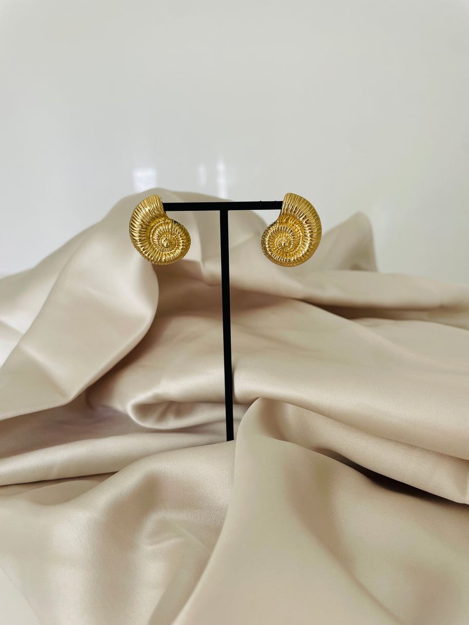 Boucles d'Oreilles Irène Coquillage Acier Inoxydable - Esprit Mer | Maison Adèle