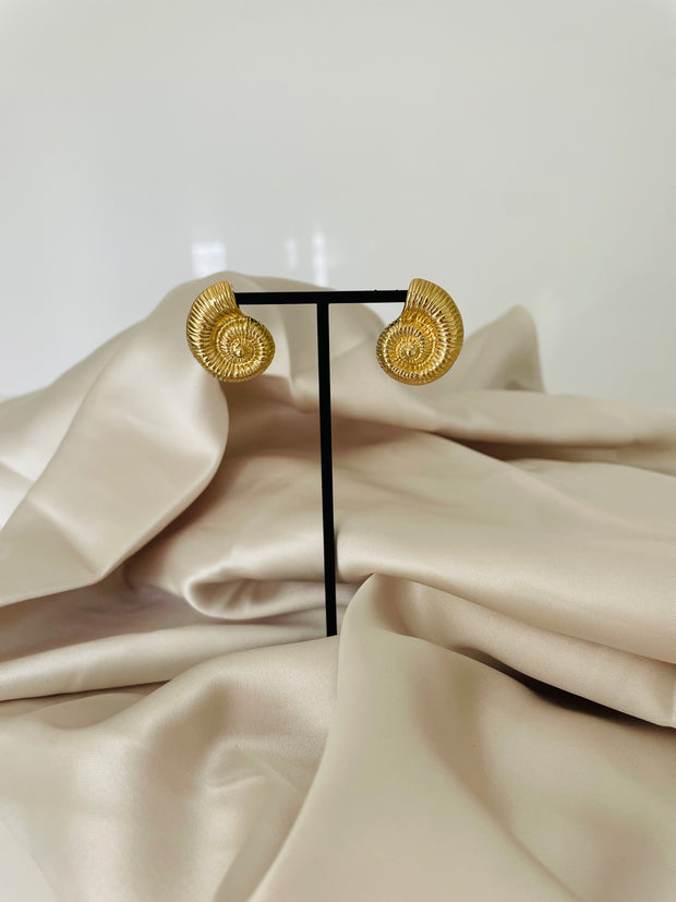 Boucles d'Oreilles Irène Coquillage Acier Inoxydable - Esprit Mer | Maison Adèle